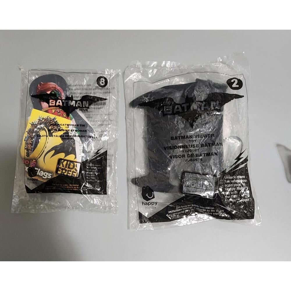 2017 Mcdonald's The Lego Batman Movie Happy Meal Toys - #2 & #8 Batman New